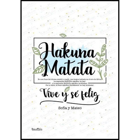 Lámina personalizada - Hakuna Matata