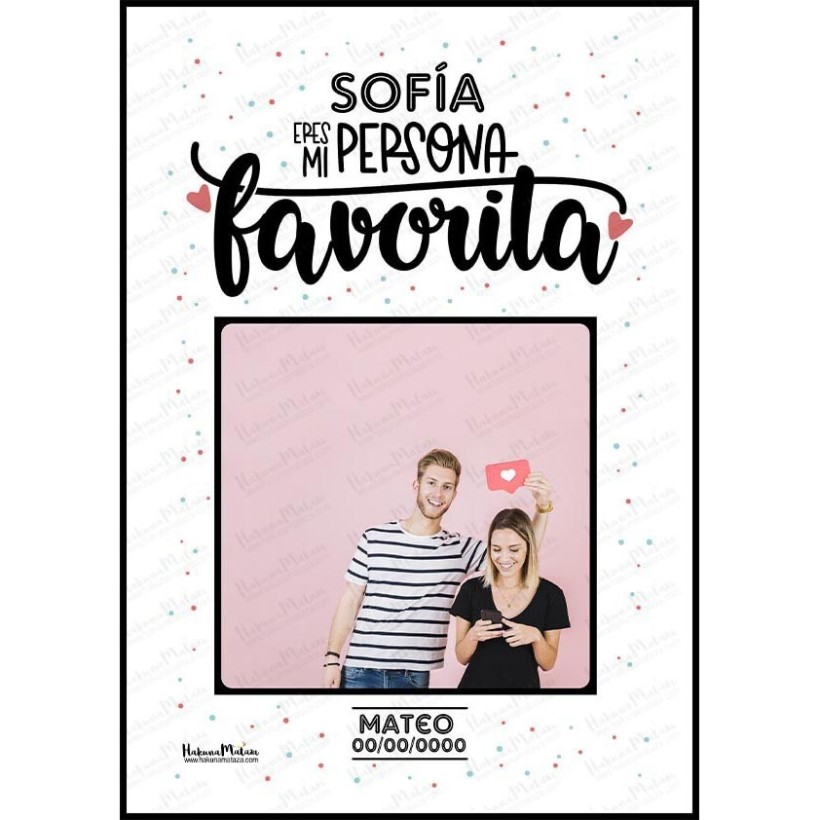 Lámina personalizada con foto - Eres mi persona favorita