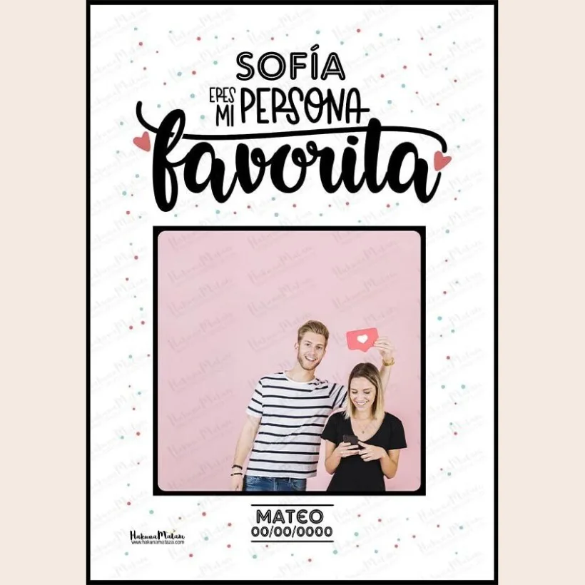 Lámina personalizada con foto - Eres mi persona favorita 2