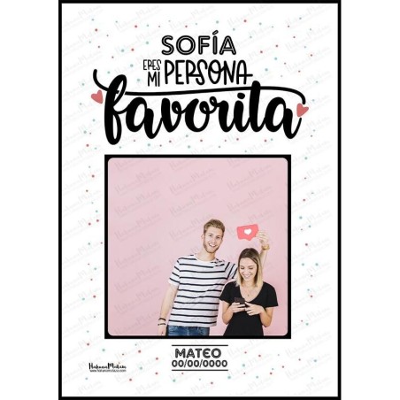 Lámina personalizada con foto - Eres mi persona favorita
