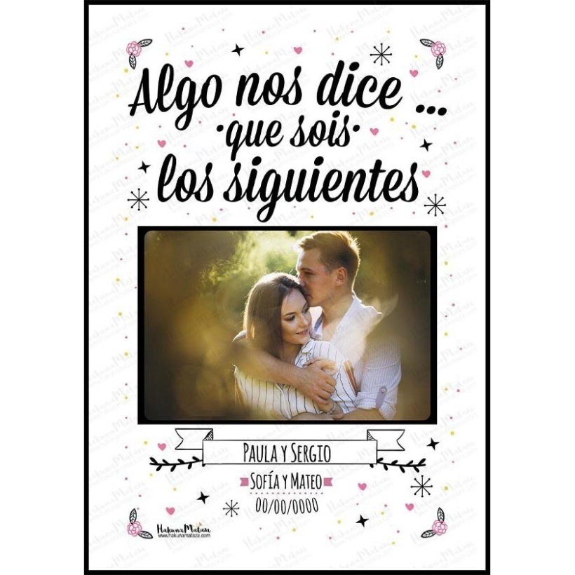 Lámina personalizada - (Aguacates) Dicen que de una boda sale otra boda