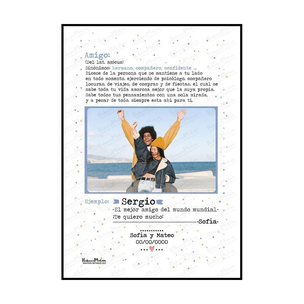 Lámina con foto - Amigo