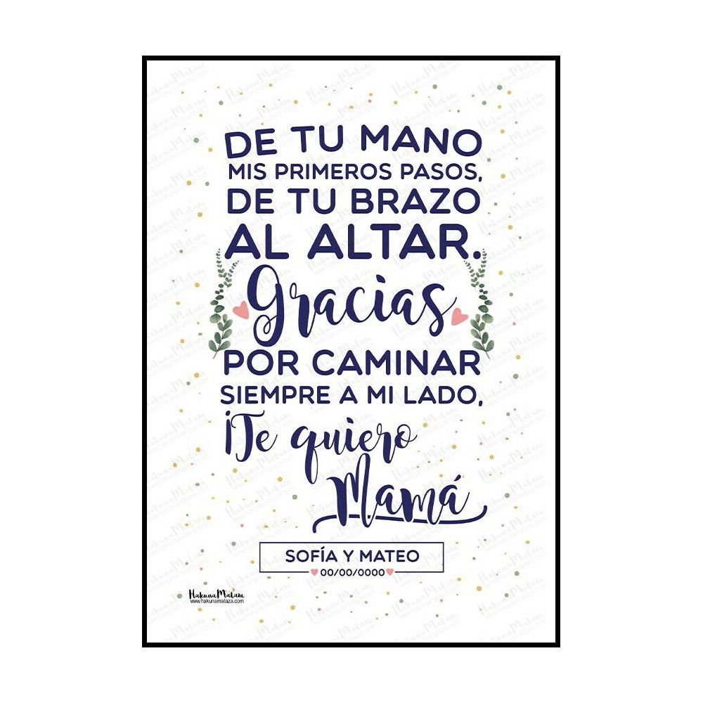 Lámina personalizada - De tu brazo al altar