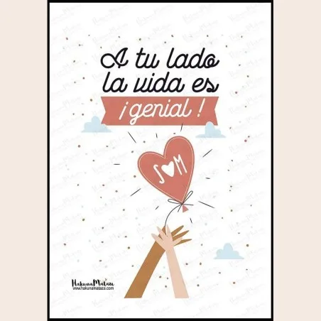 Lámina - A tu lado la vida es genial · detalle