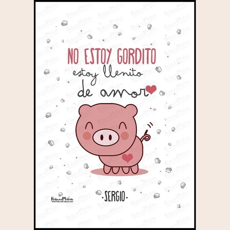 Lámina - No estoy gordito · detalle