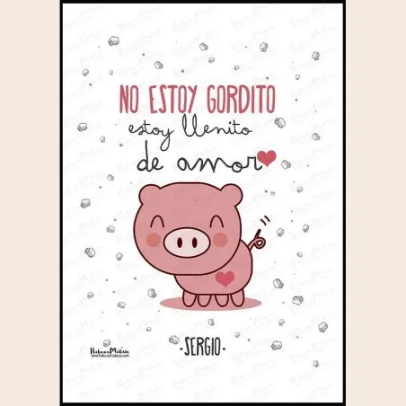 Lámina - No estoy gordito · detalle