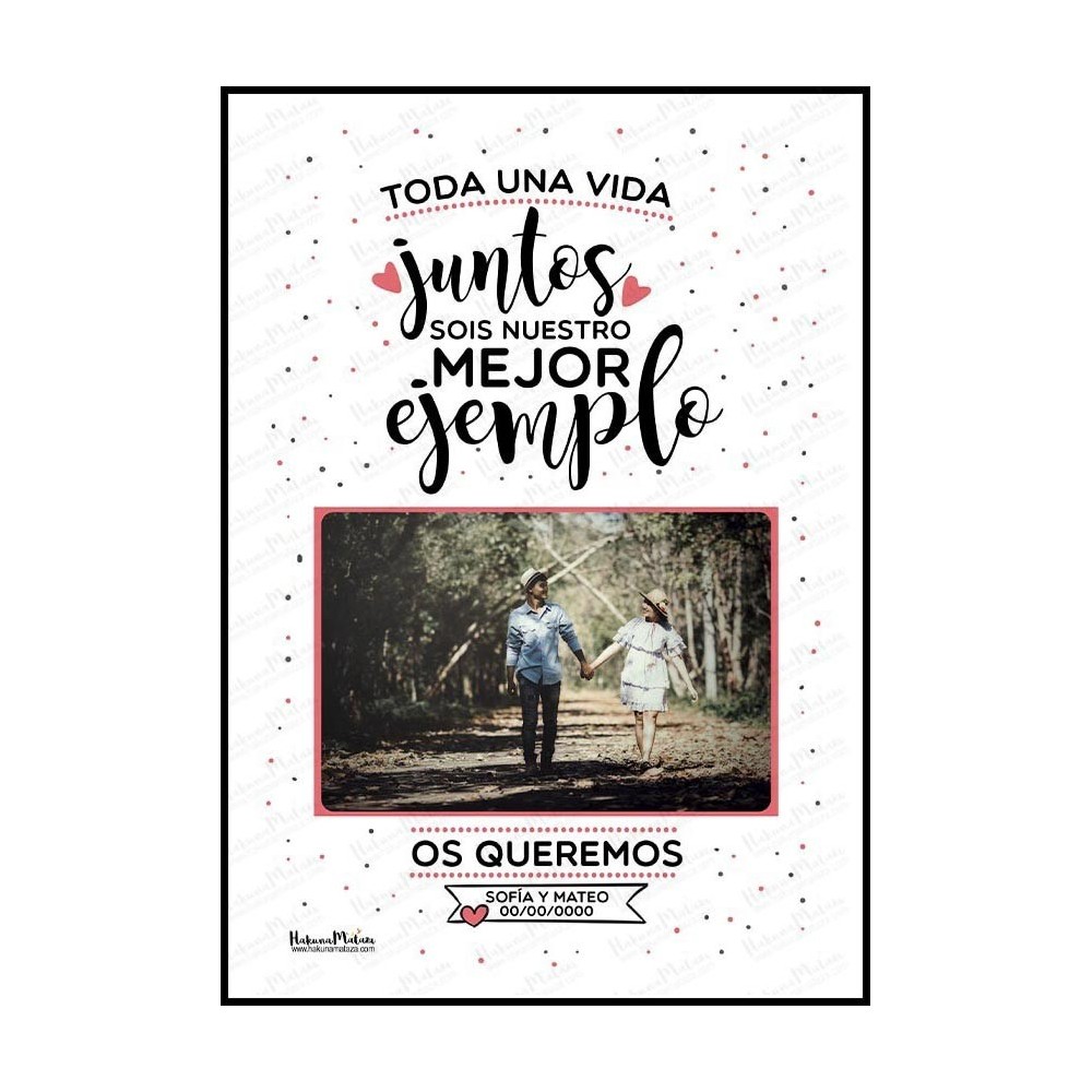 Lámina personalizada con foto - Toda una vida juntos