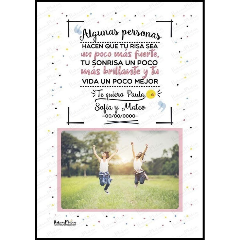 Lámina personalizada con foto - Personas especiales