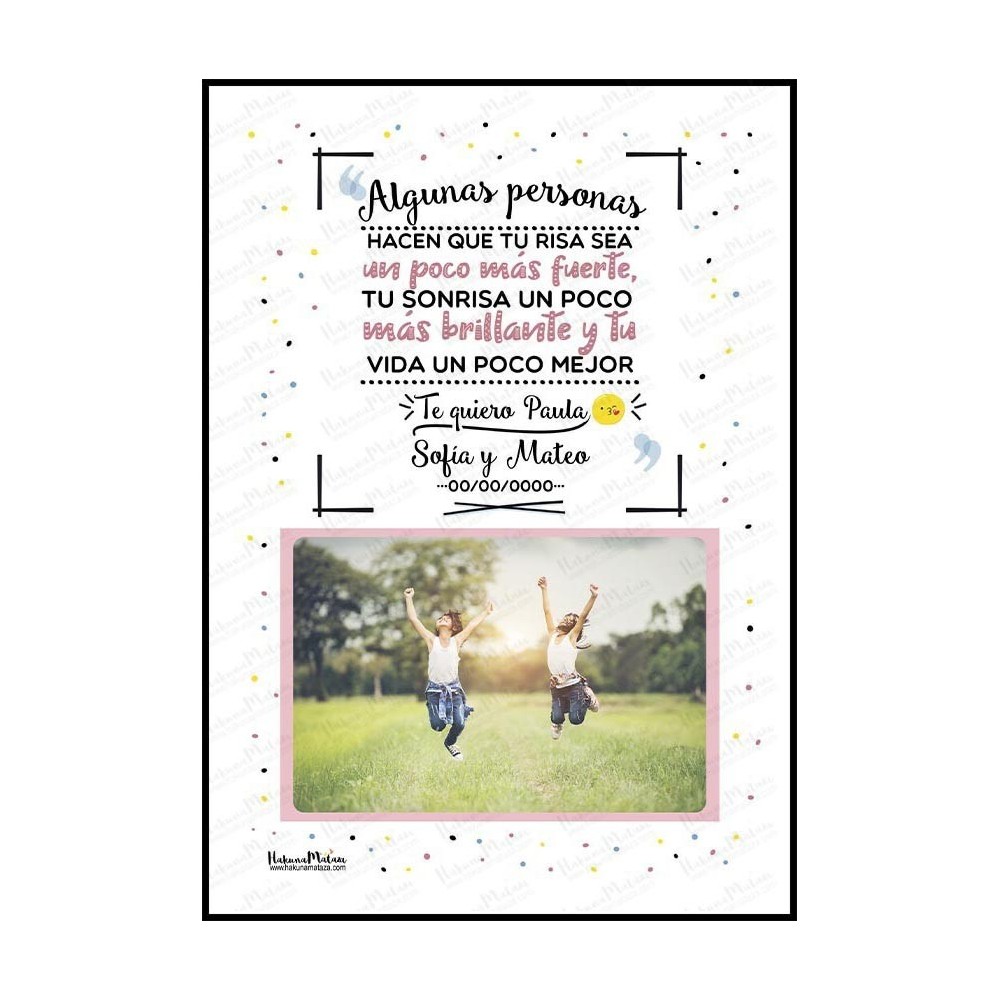 Lámina personalizada con foto - Personas...