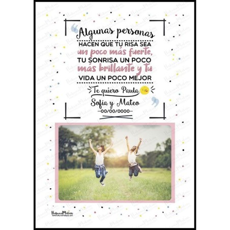 Lámina personalizada con foto - Personas especiales