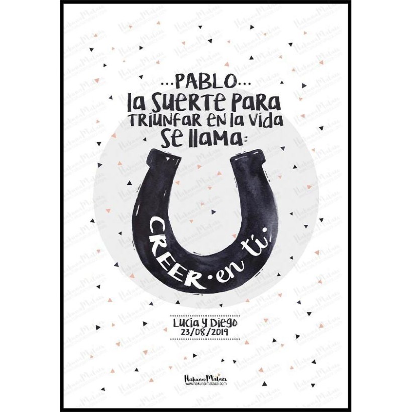 Lámina personalizada - La suerte para triunfar en la vida