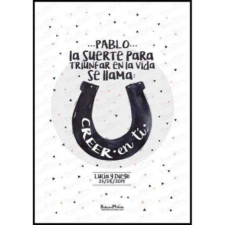 Lámina personalizada - La suerte para triunfar en la vida