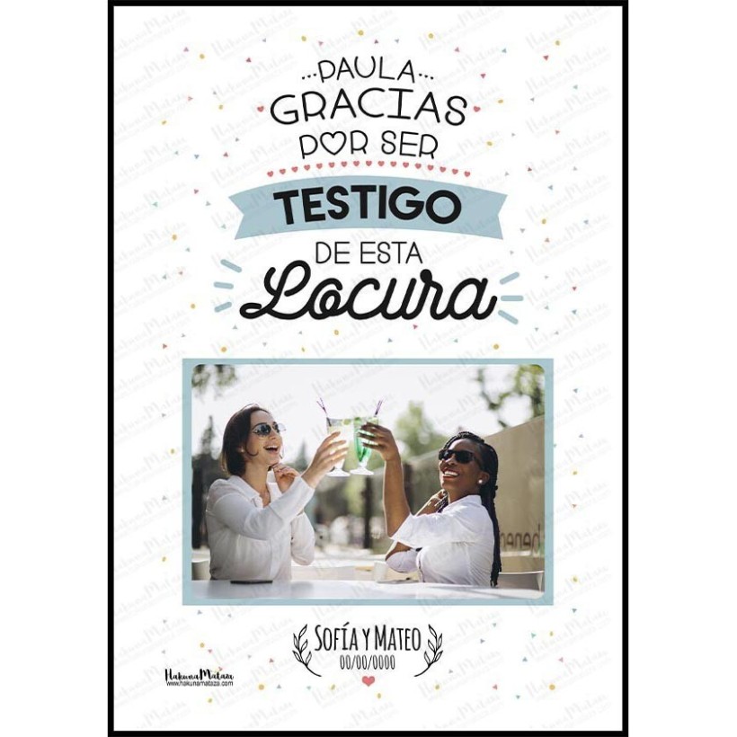 Lámina personalizada - Gracias a vosotros Papá y Mamá