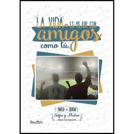 Lámina personalizada con foto - La vida es mejor contigo Lámina personalizada con foto - La vida es mejor contigo