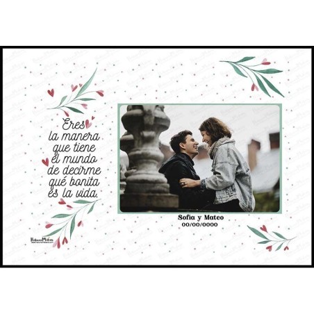 Lámina personalizada con foto - Eres la manera que tiene el mundo