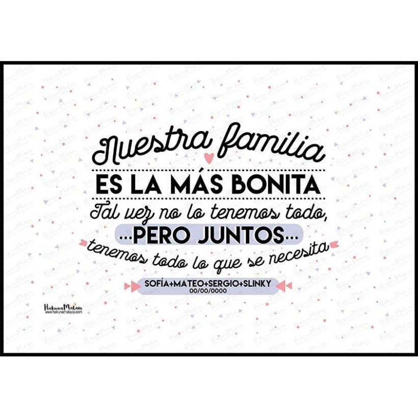 Lámina personalizada - Os quiero Papá y Mamá