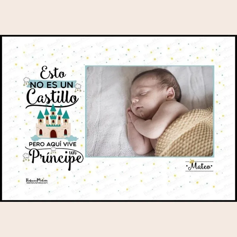 Lámina personalizada con foto - Aquí vive un príncipe | Hakuna Mataza 2
