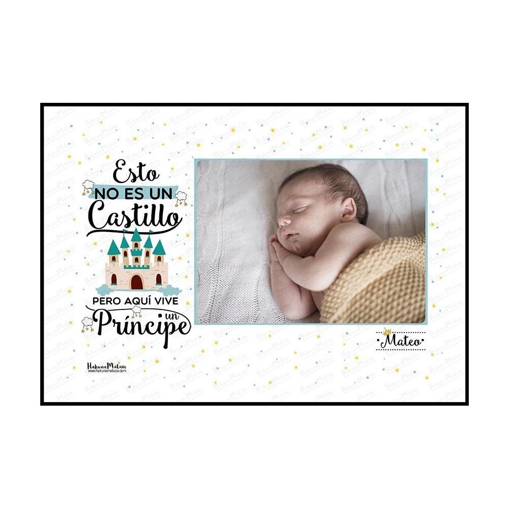Lámina personalizada con foto - Aquí vive un príncipe