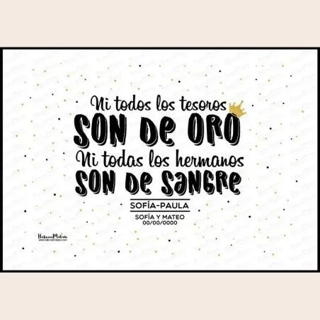 Lámina personalizada - Ni todos los tesoros · detalle