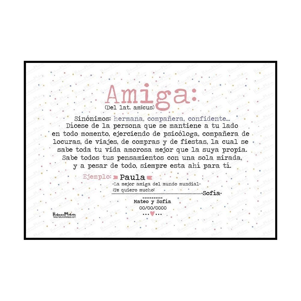 "Regalo personalizado para amigas con foto y mensaje de amor"