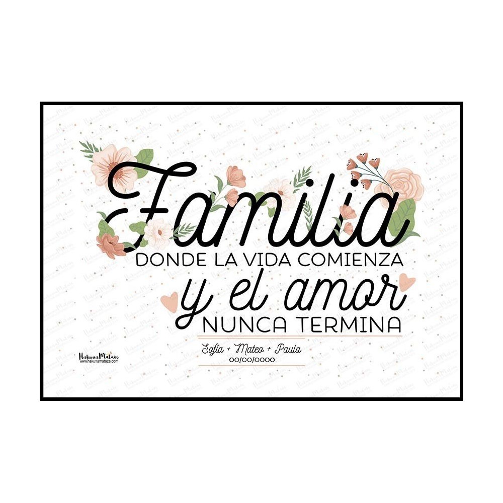La tipografía elegante y sencilla hace que la lámina sea fácil de leer.