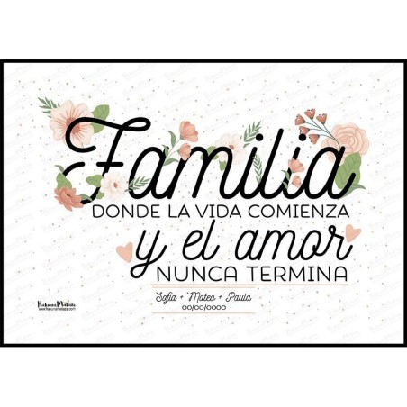 Lámina personalizada - Familia