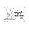 Lámina personalizada "Algo nos dice" para parejas de chicos en su boda.