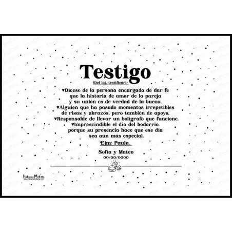 Lámina personalizada - Testigo