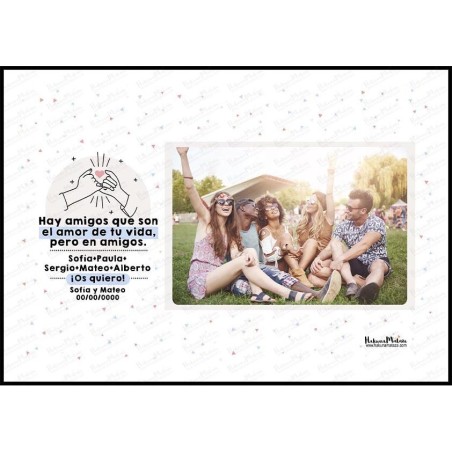 Lámina personalizada con foto - Hay amigos / amigas que son