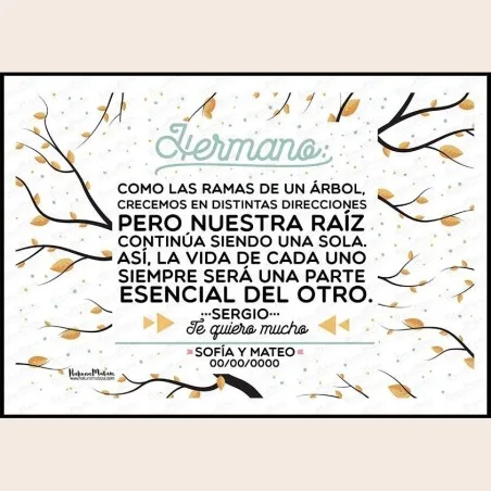Lámina - Hermano como las ramas de un árbol · detalle