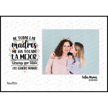Lámina personalizada con foto - De todas las madres
