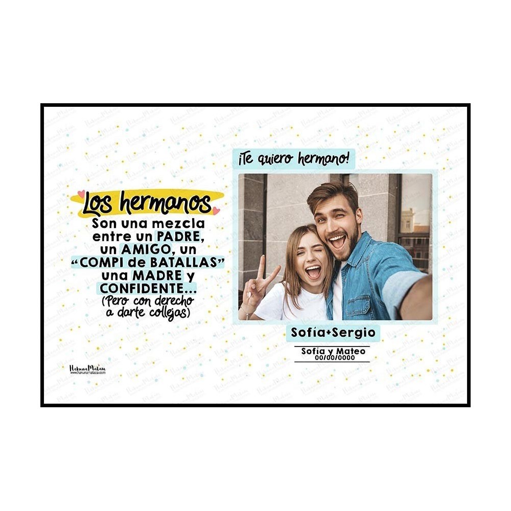 Lámina personalizada con foto - Una mezcla entre...