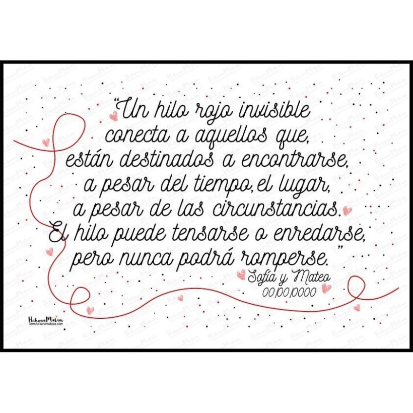 Lámina personalizada - El hilo rojo del destino