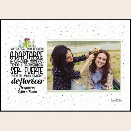 Lámina personalizada con foto - Nunca te olvides de florecer · detalle