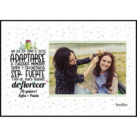 Lámina personalizada con foto - Nunca te olvides de florecer