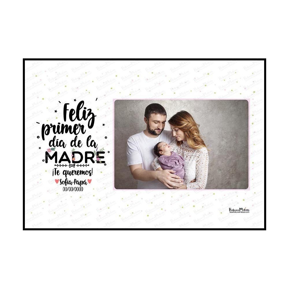 Lámina personalizada con foto - Feliz primer Día de la Madre