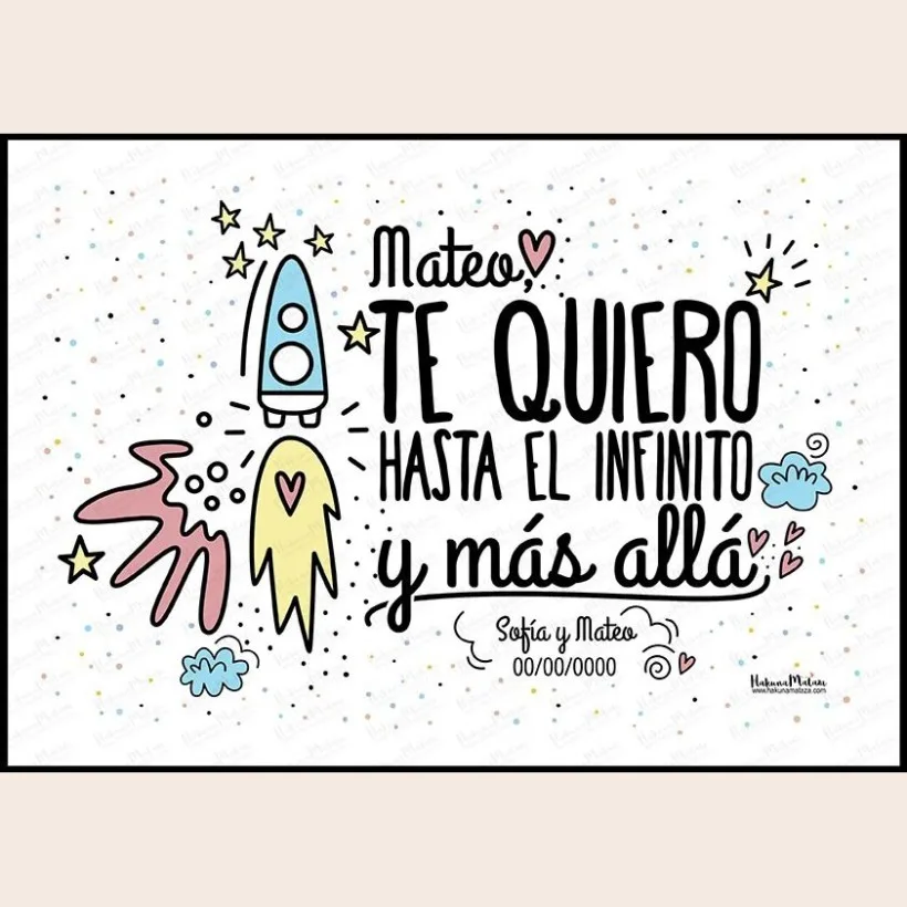 Lámina personalizada - Hasta el infinito y más allá | Hakuna Mataza 2