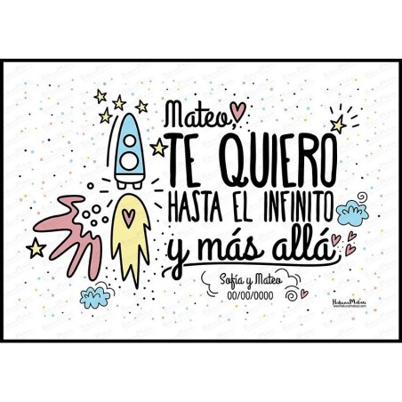 Lámina personalizada - Hasta el infinito y más allá