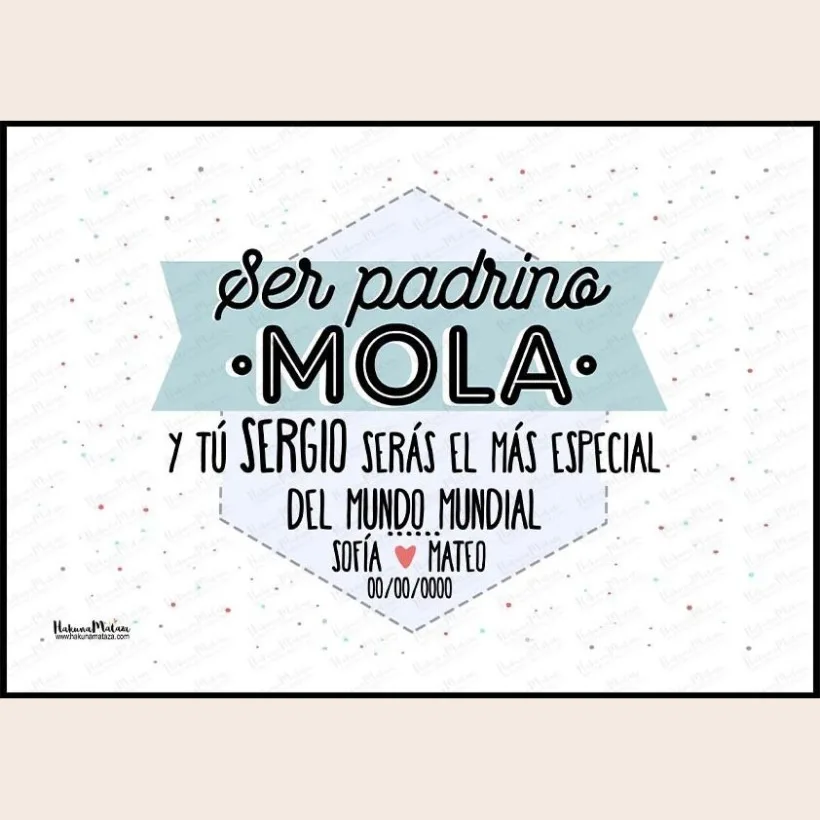 Lámina personalizada - Ser parte de tu boda mola · ejemplo de personalización 2