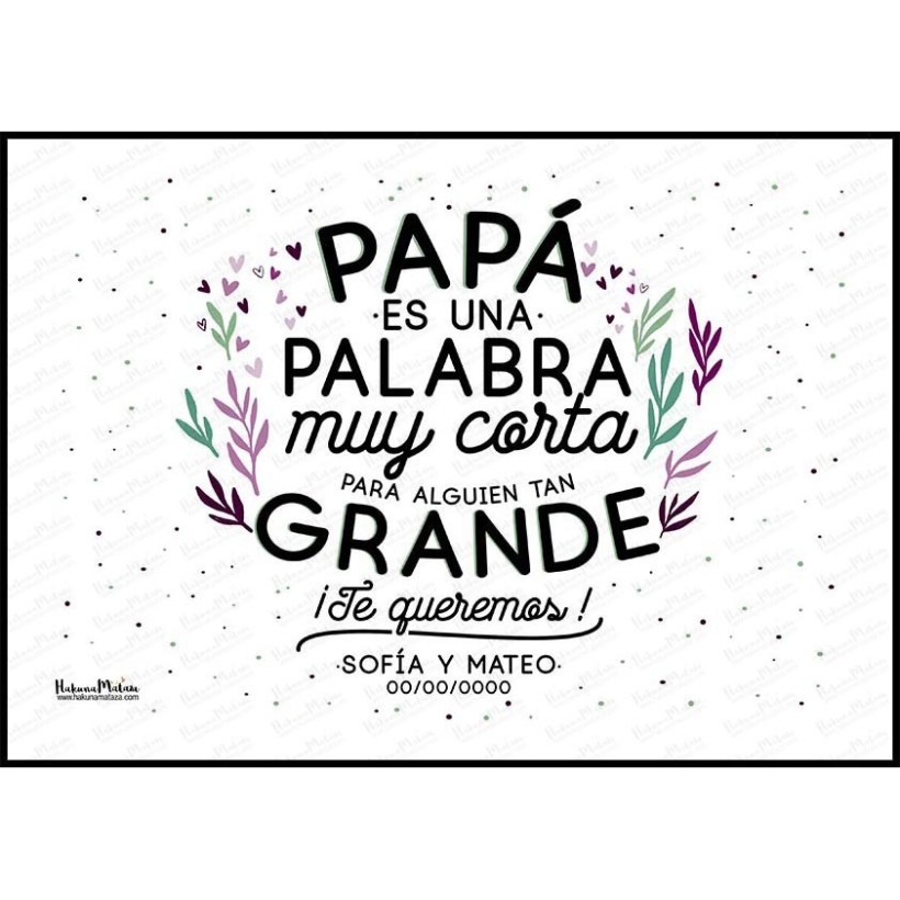 Lámina personalizada - De tu brazo al altar