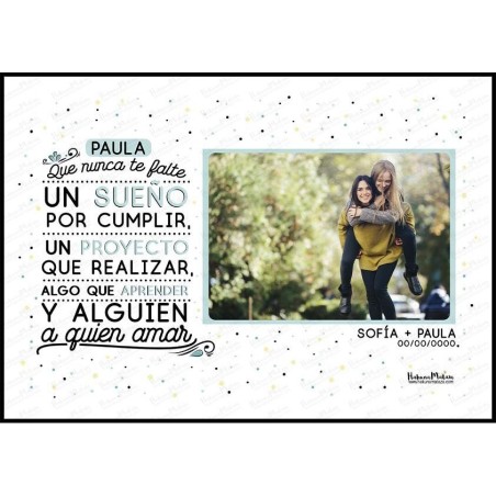 Lámina personalizada con foto - Que nunca te falte