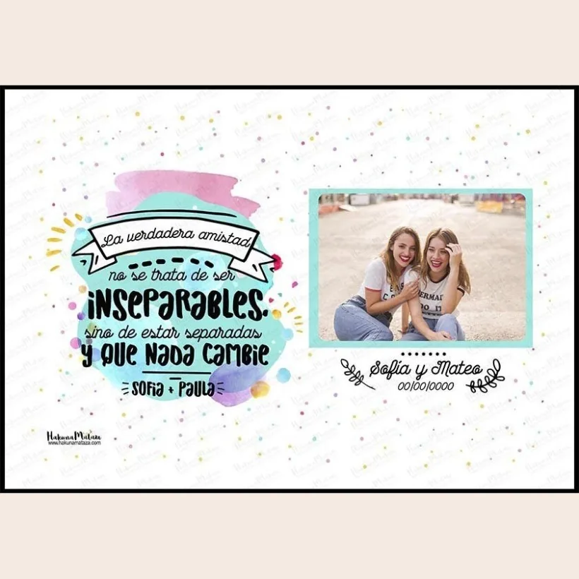 Lámina personalizada con foto - La verdadera amistad 2