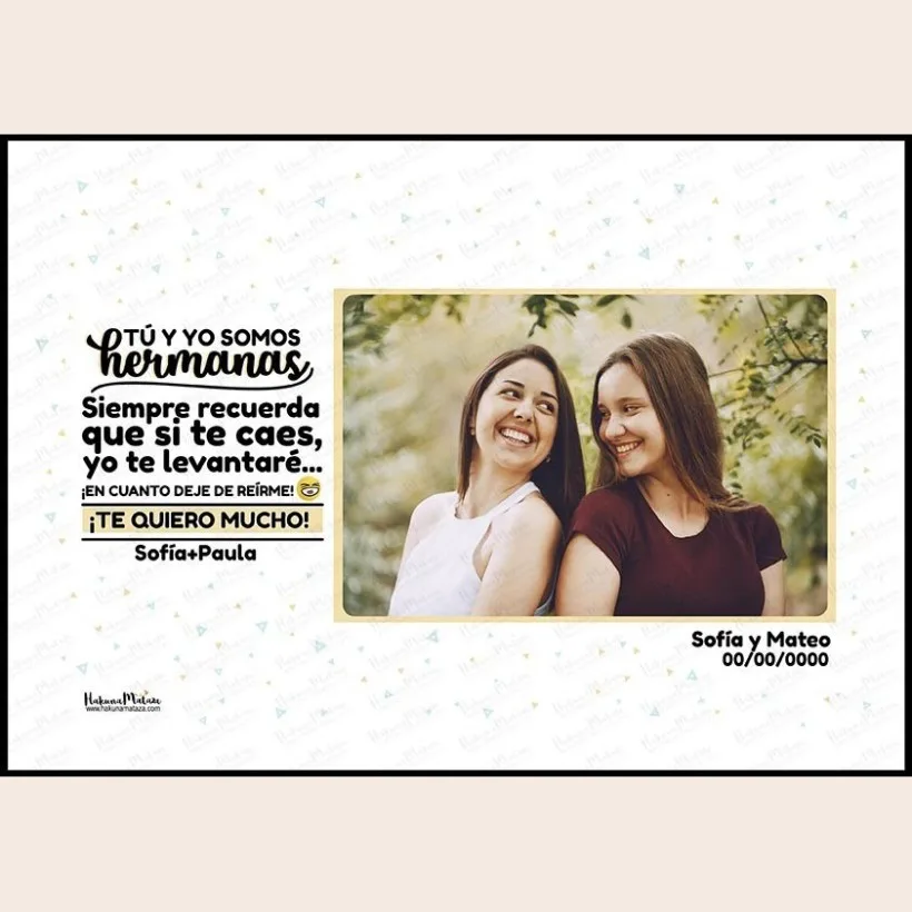 Lámina personalizada con foto - Tú y yo somos el mejor equipo | Hakuna Mataza 2