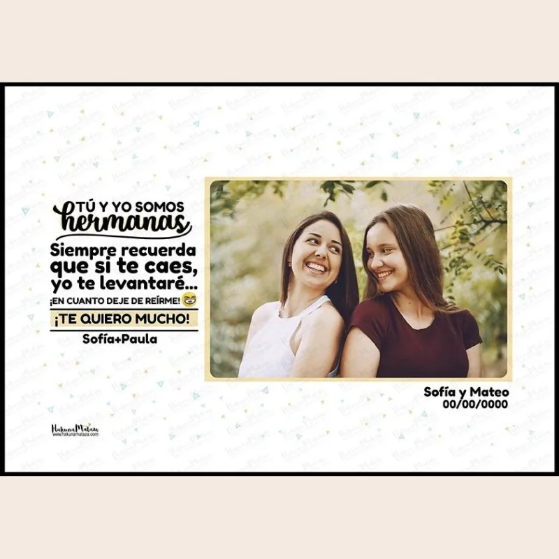 Lámina personalizada con foto - Tú y yo somos el mejor equipo · detalle