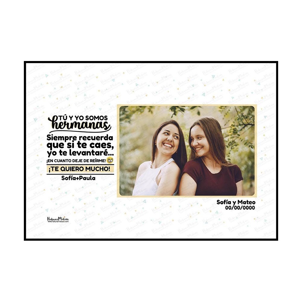 Lámina personalizada con foto - Tú y yo somos el mejor equipo