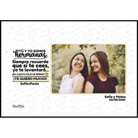 Lámina personalizada con foto - Tú y yo somos el mejor equipo