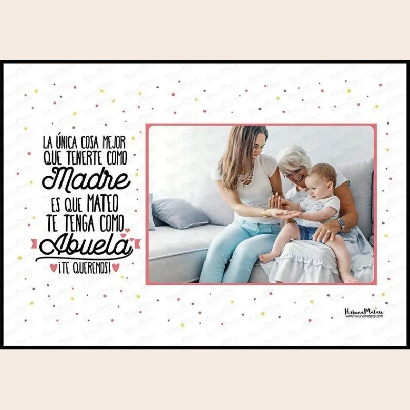 Lámina personalizada con foto - La única cosa mejor que tenerte como madre · detalle