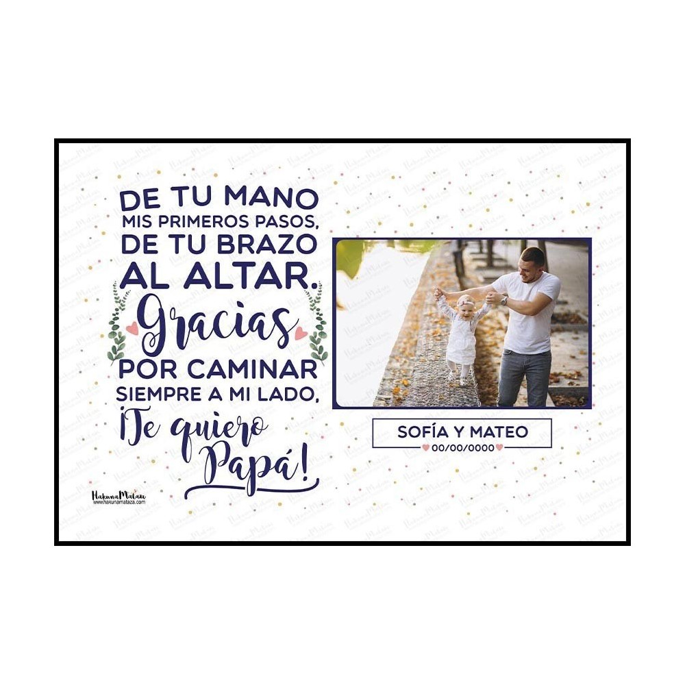 Lámina con foto - De tu brazo al altar