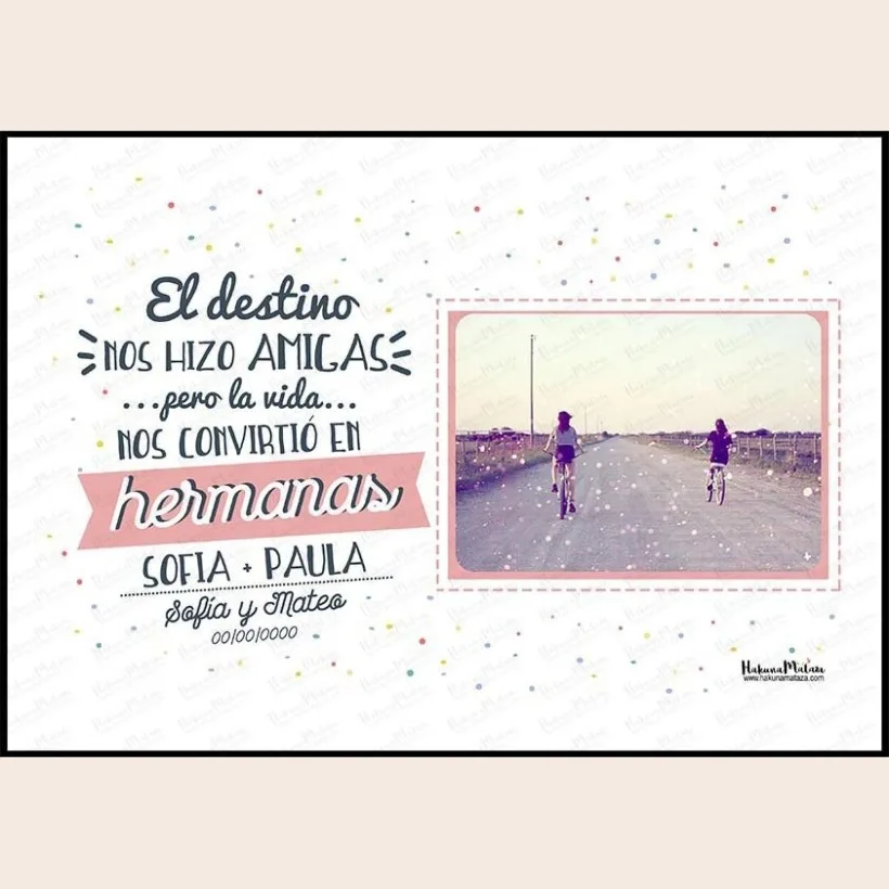 Lámina personalizada con foto - El destino nos hizo amigas 2