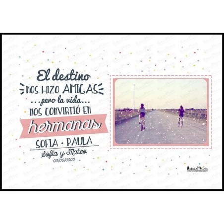 Lámina personalizada con foto - Un destino que nos unió